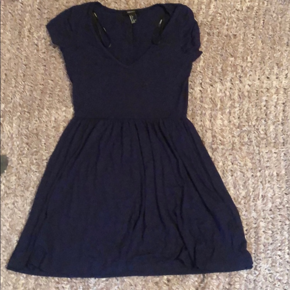 Blue short sleeve dress